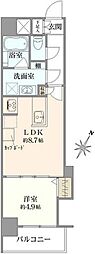 グランドパーク代々木 1LDKの間取図画像