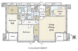 フォルム内藤町 2LDKの間取図画像