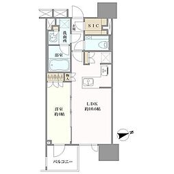 ブランズ東麻布 1LDKの間取図画像