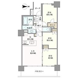 シティタワー金町タワー棟A棟 3LDKの間取図画像
