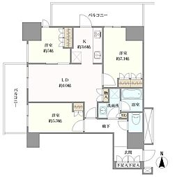 アトラス三鷹レジデンス 3LDKの間取り