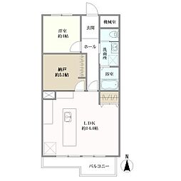 明大前グランドハイツ 1SLDKの間取図画像