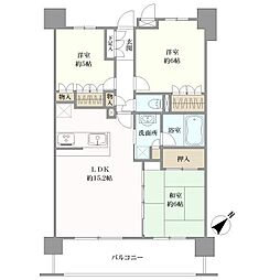 レーベンスクエアリマインドヒルズ 3LDKの間取り