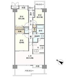 サンヴェール町田グランデュール 3LDKの間取図画像