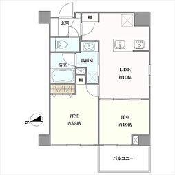 アゼリアコート 2LDKの間取図画像
