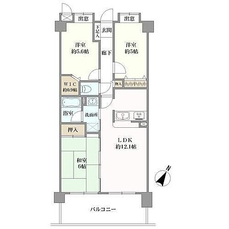 3LDK 間取り