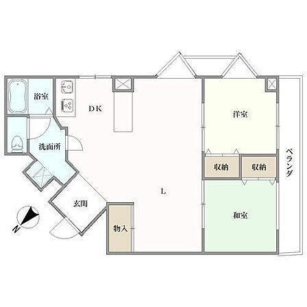 2LDK 間取り