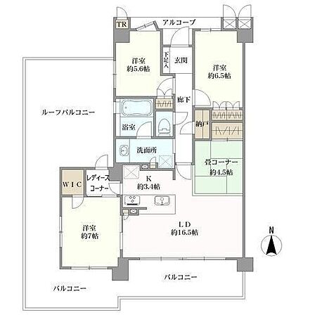 3LDK 間取り