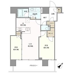 NAGOYAtheTOWER 2LDKの間取図画像