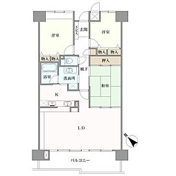 ライオンズマンション金剛 3LDKの間取図画像
