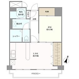 レック北梅田 1LDKの間取図画像