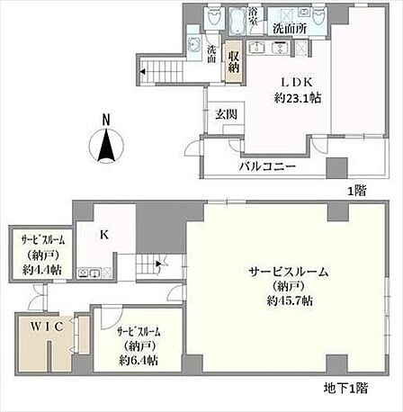1R 間取り