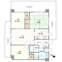 ビバリーハウス須磨浦通 3LDKの間取図画像