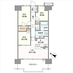 クレヴィア神戸ポートアイランド 3LDKの間取り
