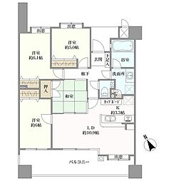 ヒューマインド和白丘クロスコート 4LDKの間取り