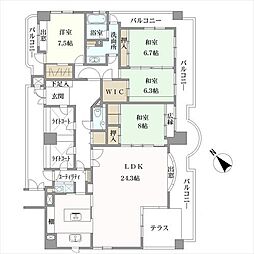 アーバンパレス大濠 4LDKの間取図画像