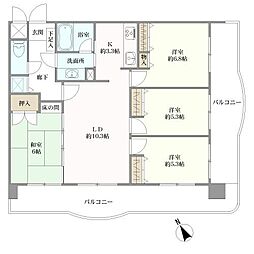 ライオンズマンション大橋第5 4LDKの間取図画像