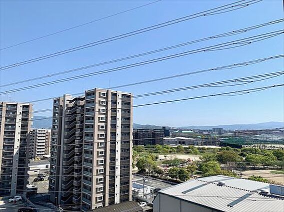 バルコニーから...