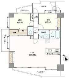 サークコート下大利 2LDKの間取図画像