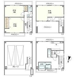 広島電鉄5系統 南区役所前駅 徒歩16分 3LDKの間取り