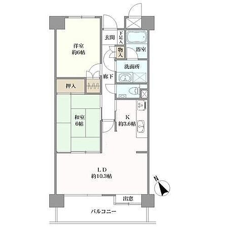 2LDK 間取り