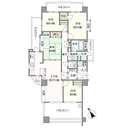 ポレスターガーデンシティ清心 4LDKの間取図画像
