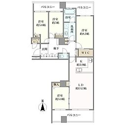 ワールドシティタワーズキャピタルタワーC2棟 4LDKの間取図画像