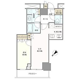 MIDTOWERGRAND 1LDKの間取図画像