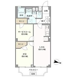 大森山王リハイム 1SLDKの間取図画像