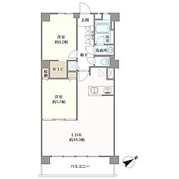 駒込台マンション 2LDKの間取図画像