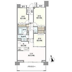 パークホームズ用賀ヴィアージュ 3LDKの間取図画像