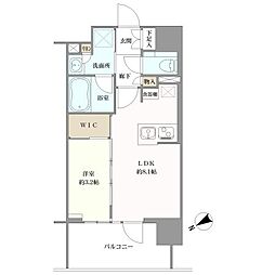 クリオ市谷柳町 1LDKの間取図画像