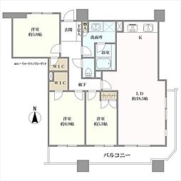 石神井公園ピアレスC棟 3LDKの間取図画像