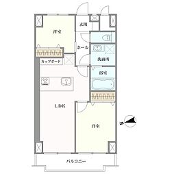 飯田橋第一パーク・ファミリア 2LDKの間取図画像