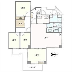 宮崎台オークス 4LDKの間取図画像