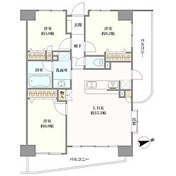 コスモ葛西シティフォルム 3LDKの間取図画像