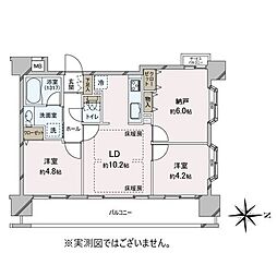 プロパレス豊中庄内西町ヴァローレ 2SLDKの間取図画像