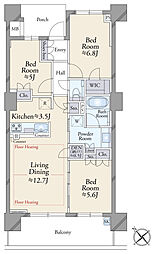 検見川浜レジデンス 3SLDKの間取図画像