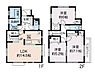 間取り：2003年築、2LDK⇔3LDKの可変性のある間取り