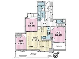 サン・ステージ緑園都市東の街3番館 3LDKの間取図画像