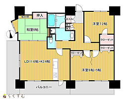 エクセランコート駅前公園 4LDKの間取図画像