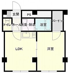 メゾンシェール 1LDKの間取図画像