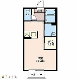 シャーメゾン高田C ワンルームの間取図画像
