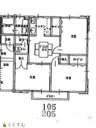 ブロードオーシャン 3DKの間取図画像