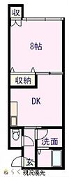 ニュー田塚クロップ 1DKの間取図画像