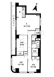 ダイアパレス西公園 3LDKの間取図画像