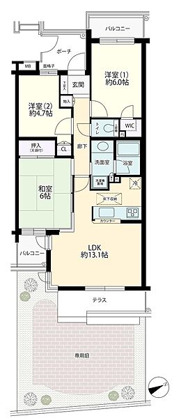 間取りを拡大表示