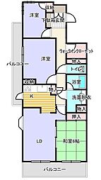 湘南新宿ライン高海 行田駅 徒歩11分の賃貸マンション 2階3SLDKの間取り