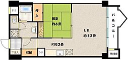 リッチライフ有馬2号館 1LDKの間取図画像