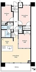 間取図画像 2SLDK
